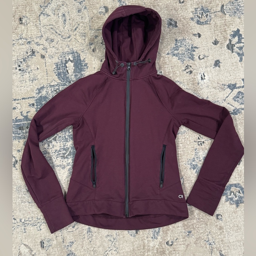 GapFit athletic zip up hooded jacket